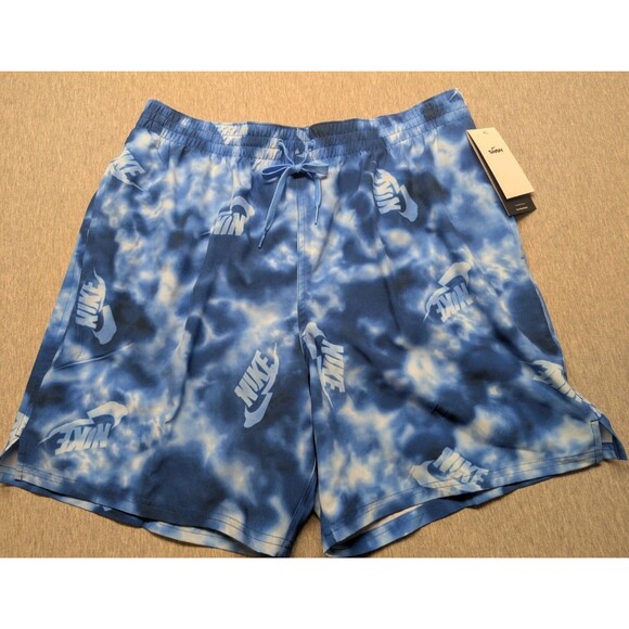 NEW Nike Swim Trunks NESSF513-400 Blue  White $66 Men's Size XL - Picture 1 of 8